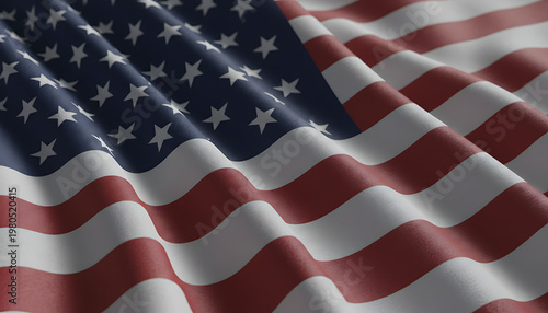 Wallpaper Mural A close-up of a waving american flag Torontodigital.ca