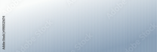 Acrylic satin corrugated glass texture light gray background. Blurred soft ribbed transparent striped door window overlay. Metal silver reeded polycarbonate sheet. Abstract vertical gradient pattern