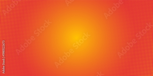 Modern red and orange Retro comic background with halftone vector illustration. Wavy Heat Texture Background. Modern Abstract Gradient Backdrop abstract
