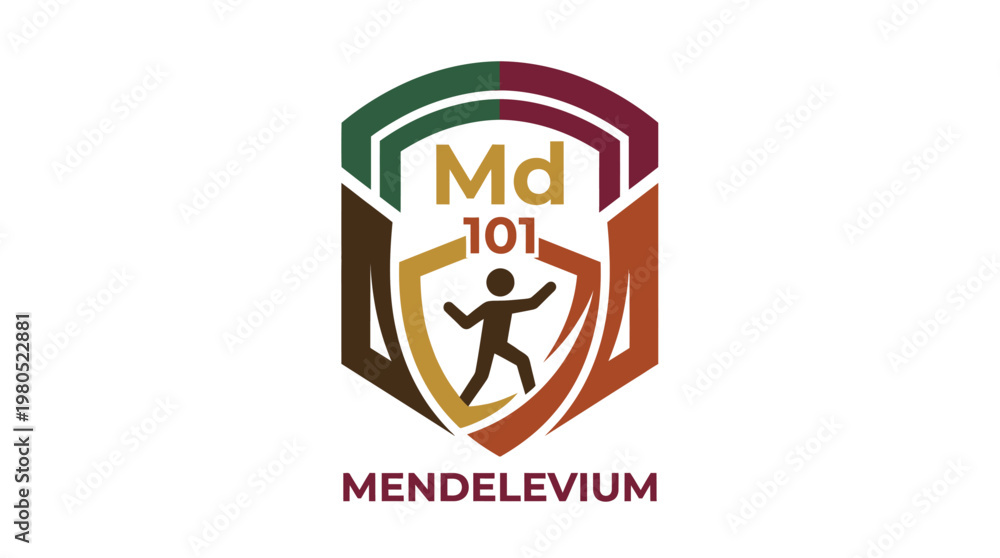 Obraz premium Mendelevium Education Logo