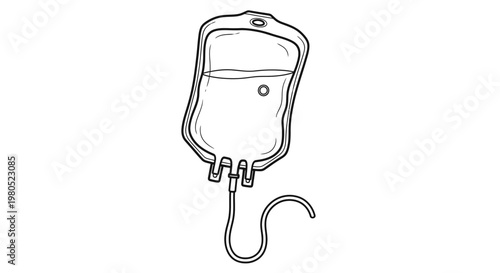 Intravenous Drip Bag Hanging for Medical Treatment and Hydration