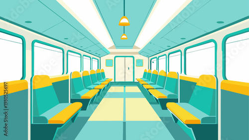 Modern airport terminal with illuminated ceiling and departure boards