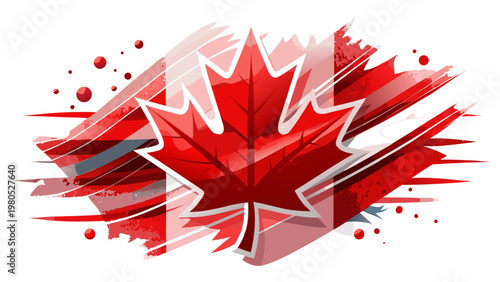 Vibrant red dahlia flower with pointed petals in full bloom