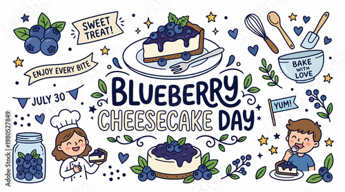 Blueberry Cheesecake Day Celebration - Sweet Treats & Baking Fun