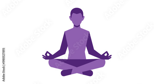 Man in Lotus Position Meditating.