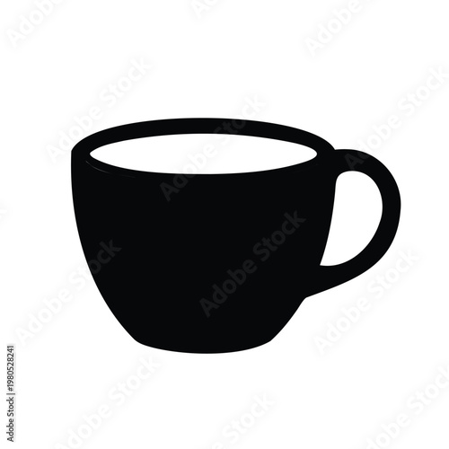 Simple silhouette illustration of a coffee cup, a comforting hot drink