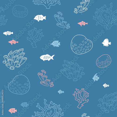 サンゴと海の生き物のパターン