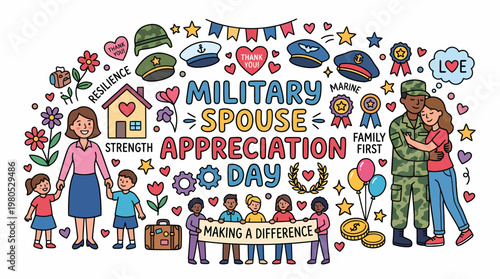 Military Spouse Appreciation Day Illustration