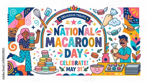 National Macaron Day Celebration with Sweet Treats and Fun