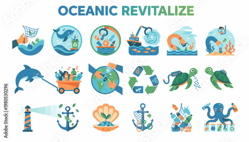 Oceanic Revitalize Concept: Marine Conservation and Recycling