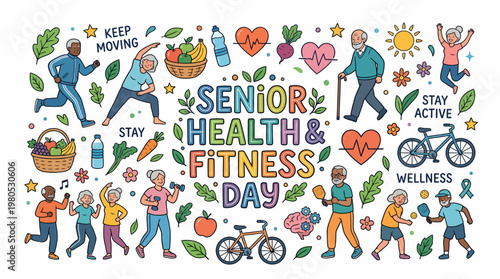 Senior Health and Fitness Day: Active Seniors Enjoying Healthy Lifestyle