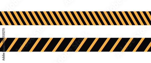 Road, sign, worksite, hazard area, sign for road, caution ribbon banner for construction. Vector illustration on