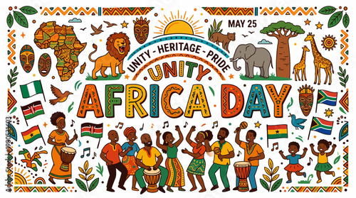 Africa Day Celebration Banner - Unity, Heritage, Pride