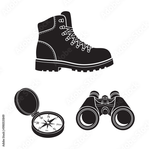 Exotic fruit icons with whole dragon fruit and kiwi slice