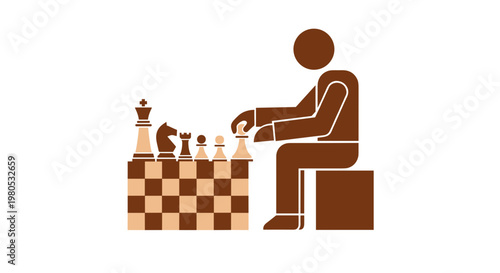 Man Playing Chess Game 1.