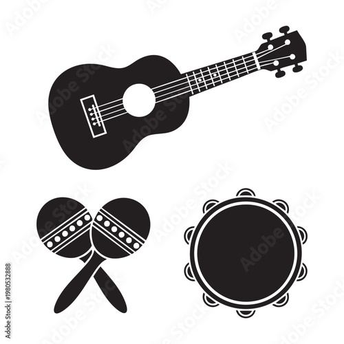 Backyard BBQ grill icons with corn on the cob and shish kebab