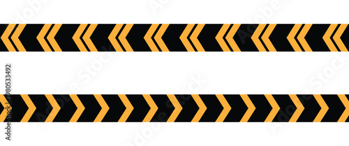 Caution tape set of yellow warning ribbons.  Abstract warning lines for police, accident, under construction. Vector danger tape collection. EPS10.
