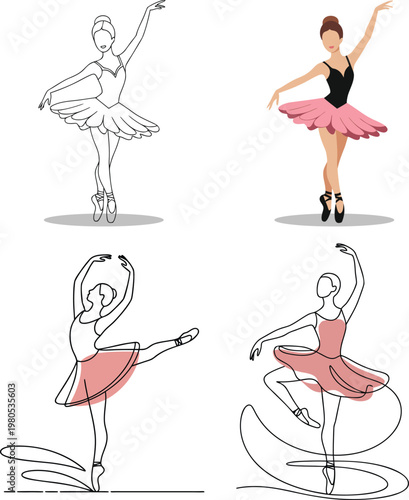 World dance day line art vector