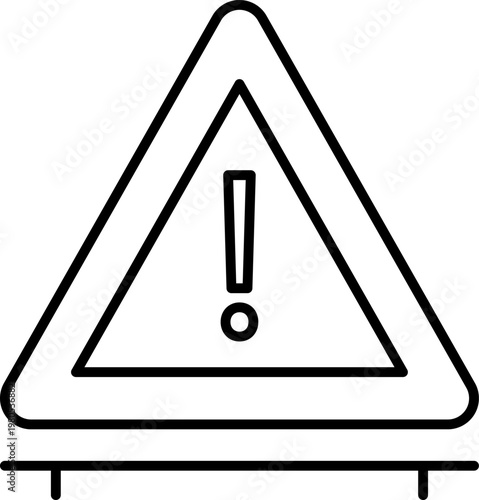 Emergency Warning Triangle Roadside Icon