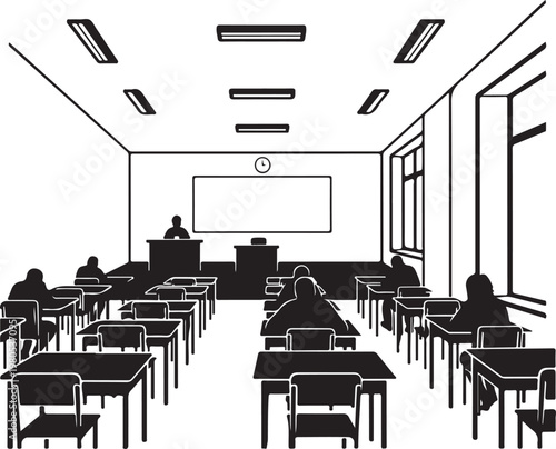 Classroom with students and teacher