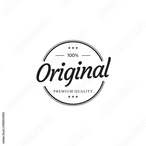 Premium original product label design template 
