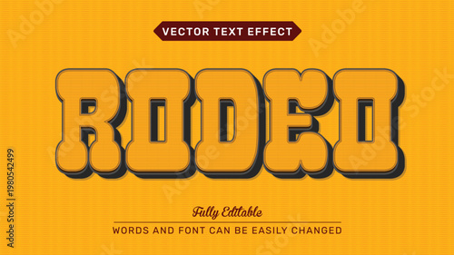 
Rodeo Vector Text Effect Editable Alphabet Western Desert Sheriff Texas