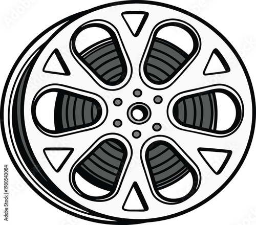 Film Elements Cinema Illustration Design. Movie Production Elements Illustration. Film Industry Equipment Design Illustration. Cinema Film Elements Illustration Design. Movie Making Tools Illustration