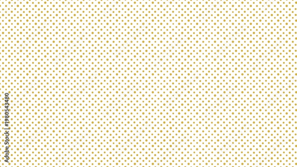 Obraz premium Golden irregular dots creating a cheerful seamless pattern on a clean white background.