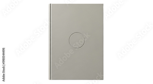 The image shows a gray rectangle with a circular indentation on a white background.