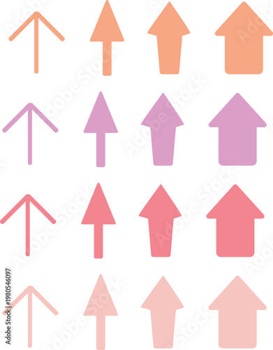 上向き矢印のアイコンセット
