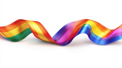 Happy pride month and Waving Pride flag,LGBT pride flag or Rainbow pride flag,Lesbian, gay, bisexual,transgender illustration for poster banner concept.