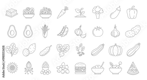Food icons for culinary design projects.
