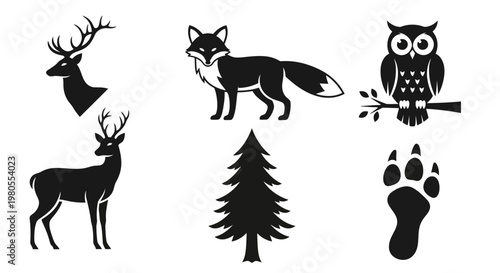 Collection of outline icons for data storage, cloud computing, server management, capacity, and secure information handling in digital technology concepts