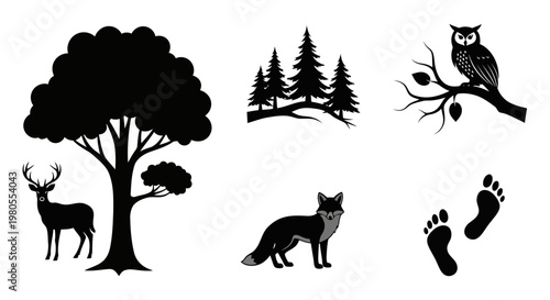 Collection of outline icons for data storage, cloud computing, server management, capacity, and secure information handling in digital technology concepts