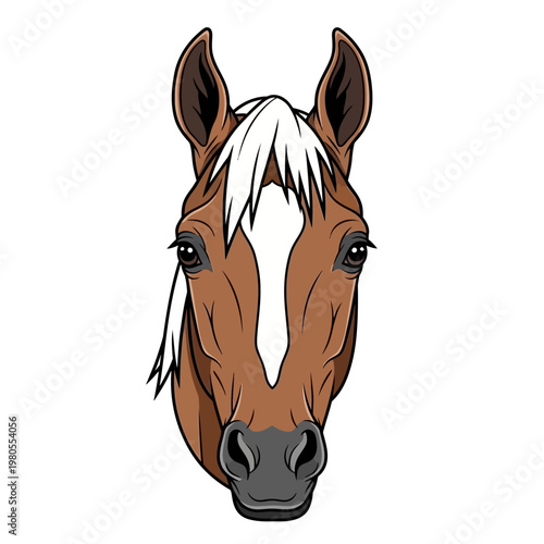 Brown Horse Head Portrait