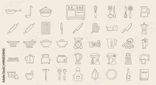 Kitchen Utensils and Cooking Tools.