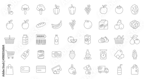 Food and drink icons collection.