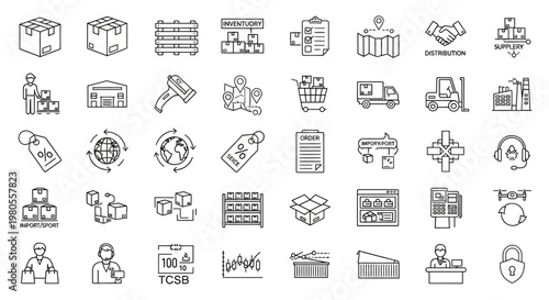 Business icons and symbols collection.