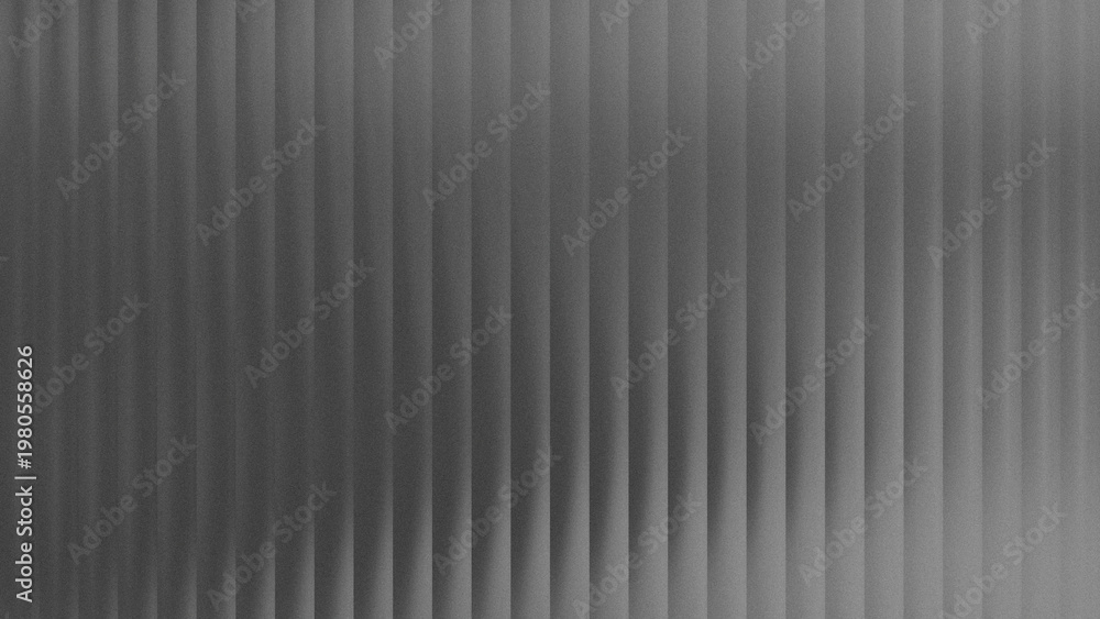 Fototapeta premium Grainy vertical glass ridges on a soft blurred background in grey, silver, dark, and white for modern digital displays