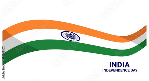 Waving Flag of India Illustration for Independence Day Celebration.