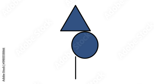 Geometric shapes in blue colors.