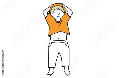 自分でお着替えをする幼児