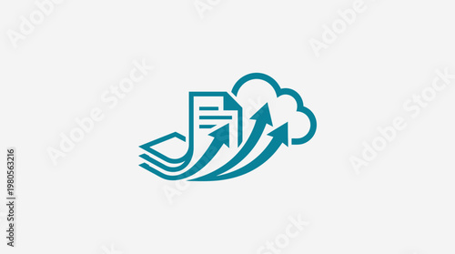 Cloud Data Upload and Digital Document Concept