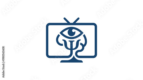 Abstract Logo Representing Psychology Awareness and Media