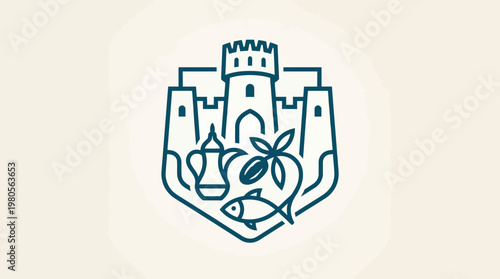 Minimalist Emblem of Middle Eastern Culture