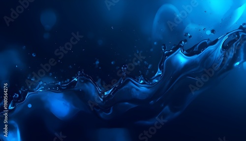 A mesmerizing abstract depiction of blue water in motion with dynamic waves and ripples