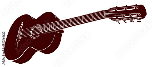 Sketch of a classical variety guitar.