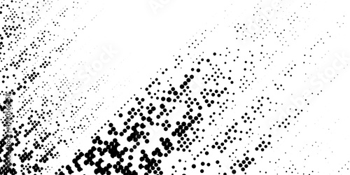 Set of halftone dots gradient pattern texture isolated on white background. Straight dotted spots using halftone circle dot raster texture. Vector blot half tone collection.