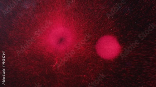 Concept animation of multiple neutrino bursts, consecutive pulses of neutrinos in space