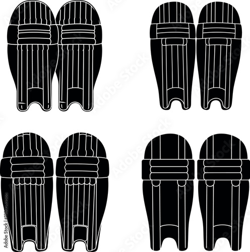 Cricket wicket keeping pads silhouette design for protection and performance